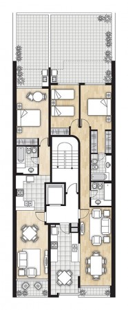 Semipiso UN DORMITORIO - Balcon frente y contrafrente - Amenities - Catamarca y Moreno