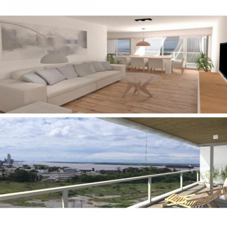 VENTA DEPARTAMENTO Edificio de categoria vista al Rio - DOS DORMITORIOS, balcon - Amenities - Bonificacion precio contado