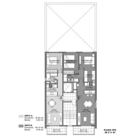 VENTA DEPARTAMENTO Semipiso UN DORMITORIO - Al frente - Ventilacion cruzada - Entrega inmediata - Santa Fe 2500