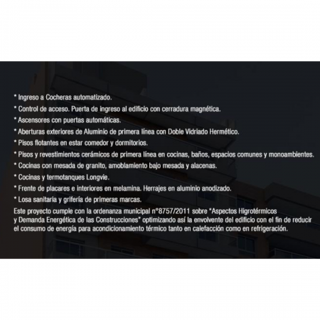 VENTA - UN DORMITORIO, BARRIO MARTIN - Amenities. PROXIMA ENTREGA