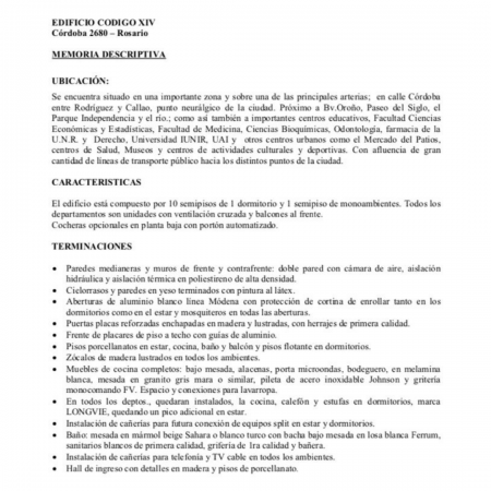 VENTA DEPARTAMENTO Semipiso UN DORMITORIO - Balcon al frente - Entrega inmediata - Cordoba 2600