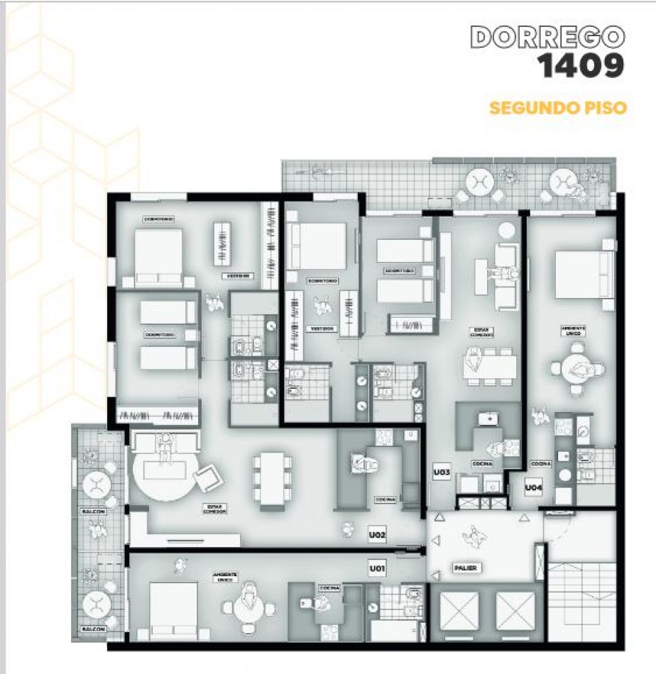 EN VENTA - TRES DORMITORIOS, BALCON CON PARRILLERO AL FRENTE - AMENITIES - Dorrego y 9 de Julio