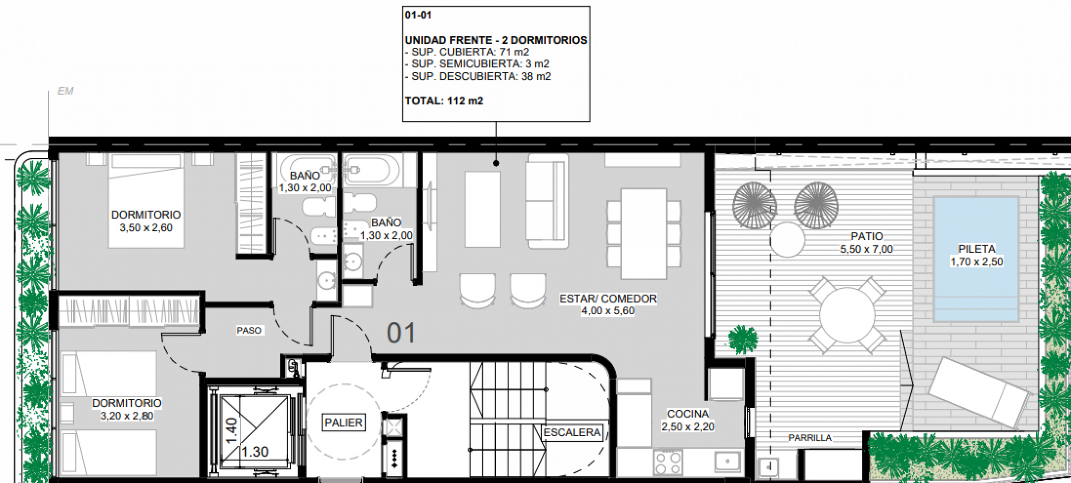 EN VENTA OPORTUNIDAD DEPTO 2 DORMITORIOS CON PILETA EXCLUSIVA. Moreno 1151