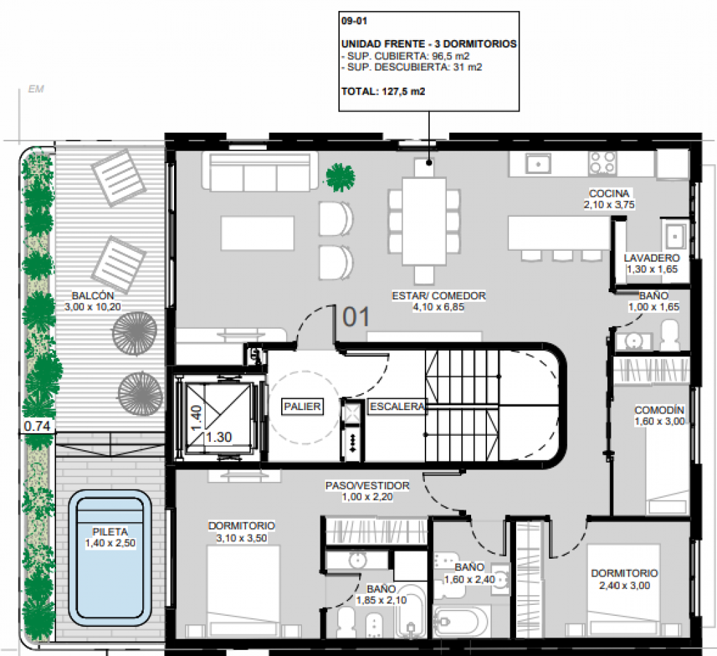 EN VENTA DEPTO 2 DORMITORIOS + COMODIN. Moreno 1151