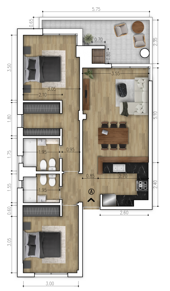 Premium depto 2 dormitorios, balcon aterrazado con parrilla - Amenities - Ciudad de San Lorenzo