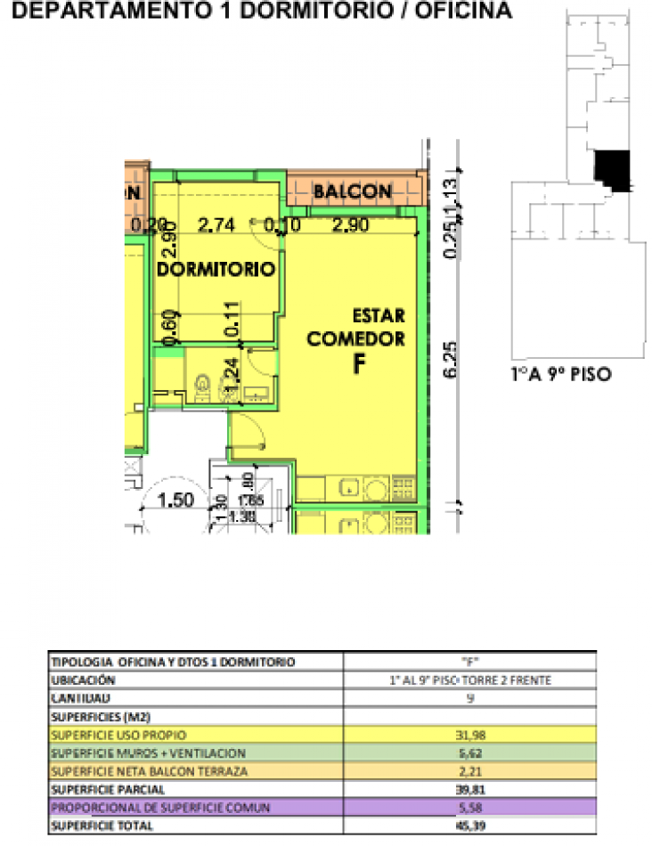 Oportunidad en BARRIO MARTIN - Depto UN DORMITORIO - FINANCIACION