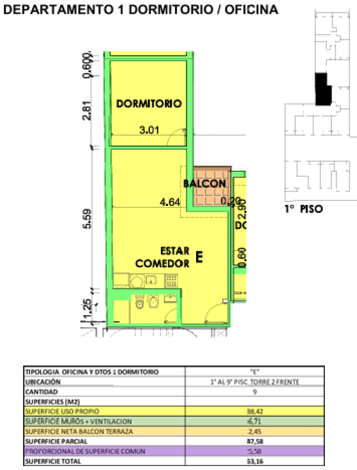 Oportunidad en BARRIO MARTIN - Depto UN DORMITORIO - FINANCIACION