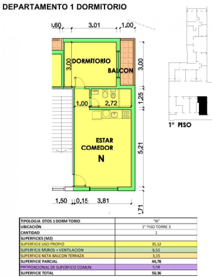 Oportunidad en BARRIO MARTIN - Depto UN DORMITORIO - FINANCIACION