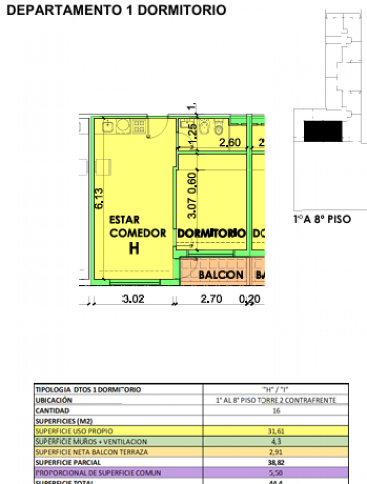 Oportunidad en BARRIO MARTIN - Depto UN DORMITORIO - FINANCIACION
