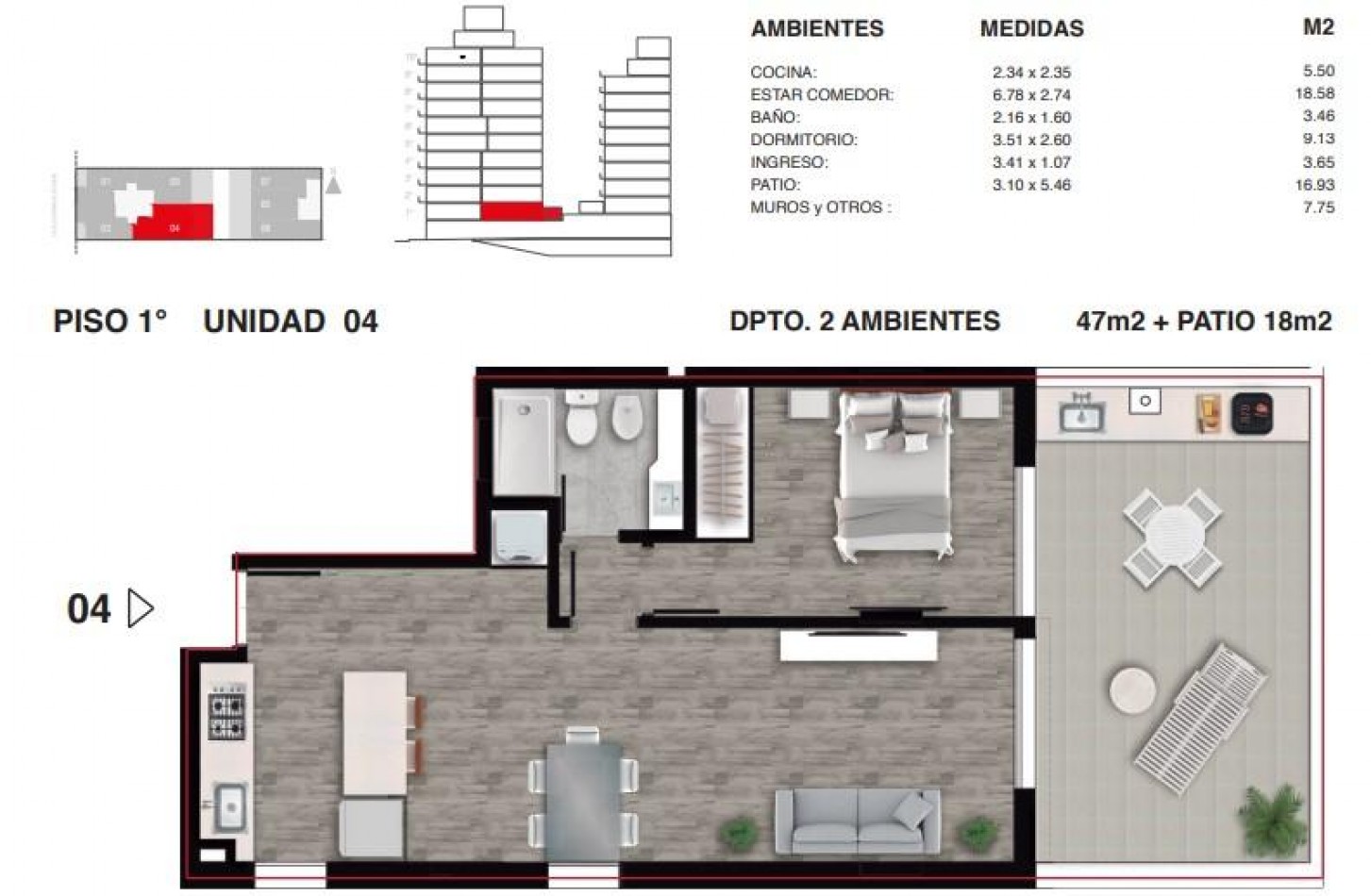 UN DORMITORIO de categoria en BARRIO MARTIN - Amenities - FINANCIACION 