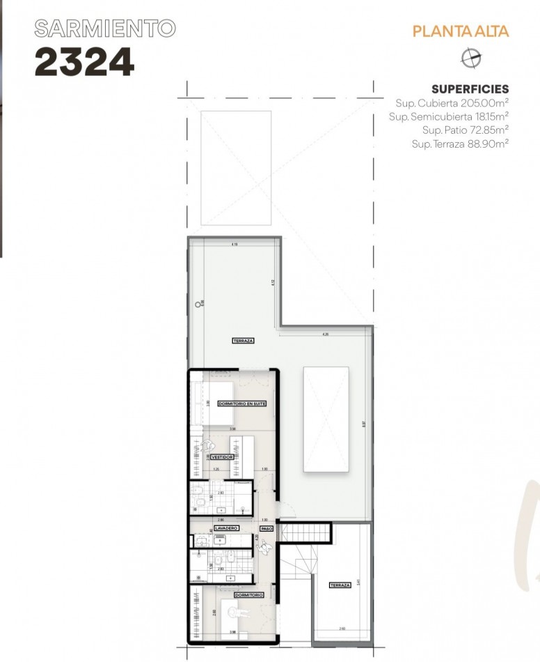 Espectacular CASA de diseño de 3 dormitorios, patio, piscina, quincho, terraza, cochera - BARRIO ABASTO