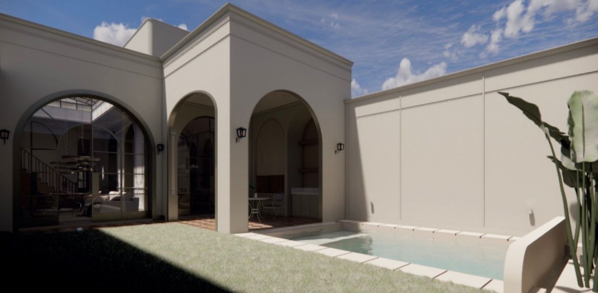 Espectacular CASA de diseño de 3 dormitorios, patio, piscina, quincho, terraza, cochera - BARRIO ABASTO