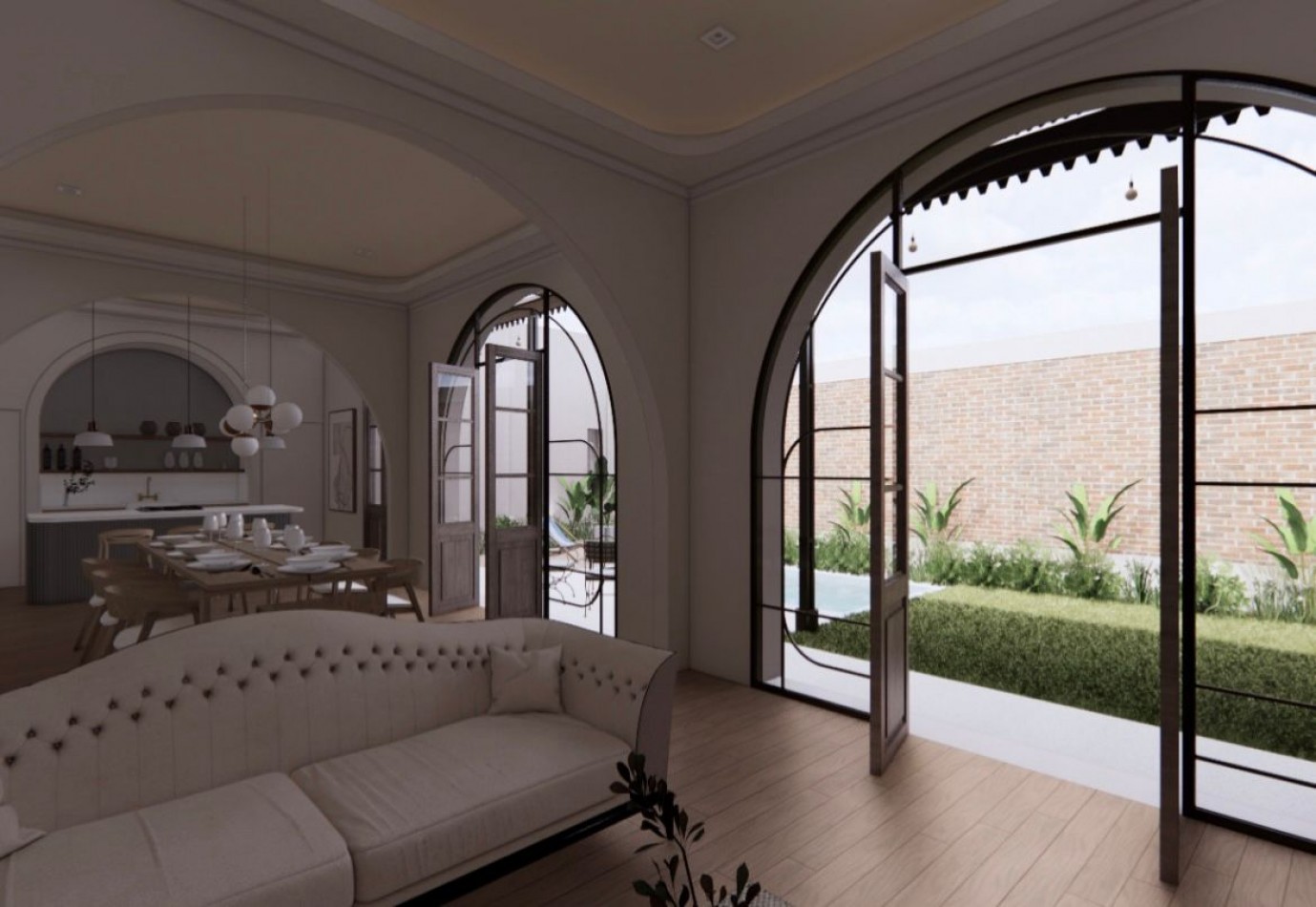 Espectacular CASA de diseño, 3 dormitorios, patio, piscina, terraza, cochera - BARRIO LOURDES