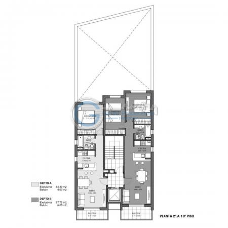 VENTA DEPARTAMENTO Duplex DOS DORMITORIOS - Terraza exclusiva y balcon frente al parque Independencia  - Av. Pellegrini 2632