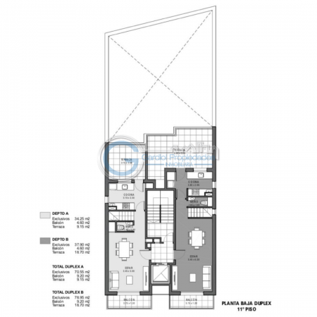 VENTA DEPARTAMENTO Duplex DOS DORMITORIOS - Terraza exclusiva y balcon frente al parque Independencia  - Av. Pellegrini 2632