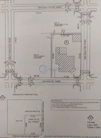 VENTA INTERESANTE ESQUINA - LOTE 445 M2 - ALBERDI
