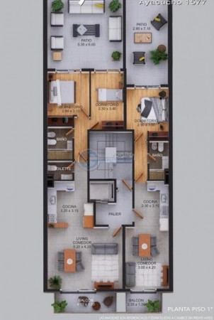 VENTA DEPARTAMENTO Semipiso al frente UN DORMITORIO con balcon - FINANCIACION - Barrio Martin